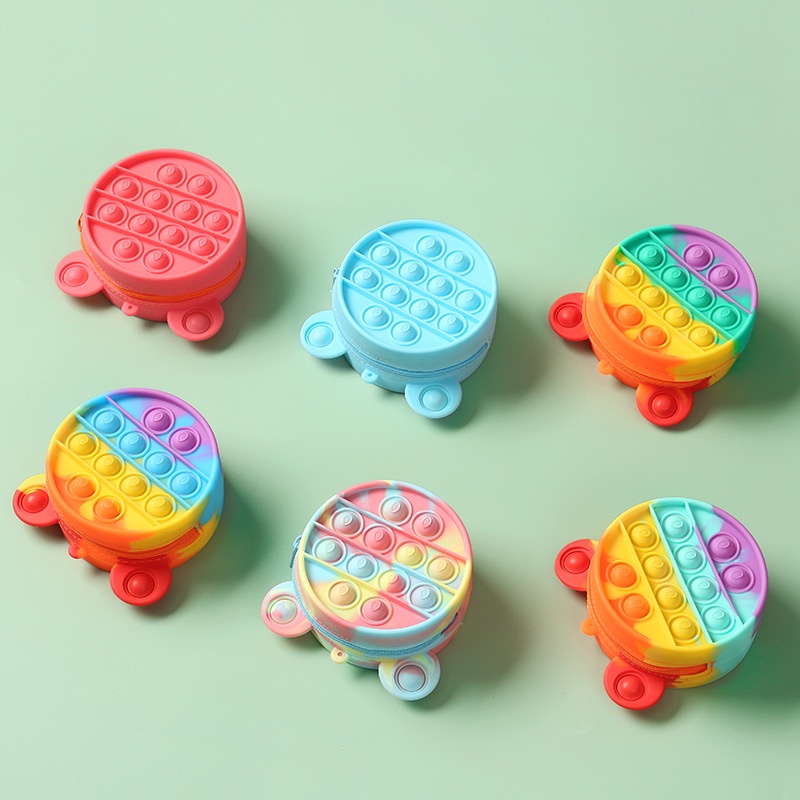 Túi Đựng Tiền Xu Qipin Bằng Silicon Hình Chuột Mickey Hoạt Hình Nhiều Màu Giúp Giảm Căng Thẳng
