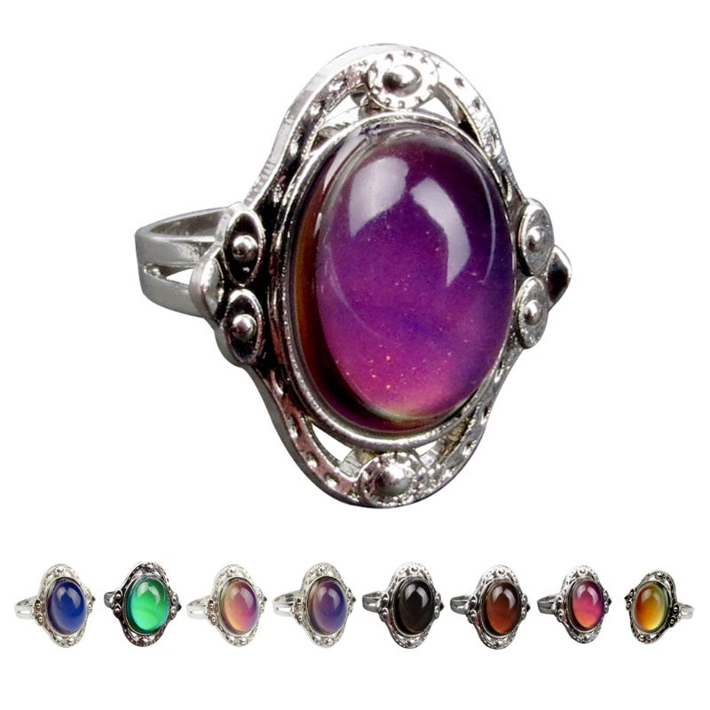 Vòng cổ Mặt Nhẫn Mở Thay Đổi Màu Sắc Dành Cho Nam Nữ