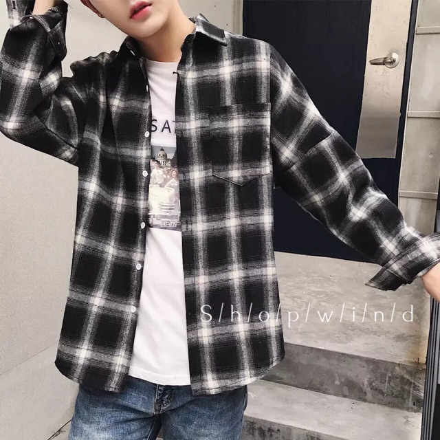 Áo khoác sowmi unisex form rộng CARO nam nữ phong cách ulzzang Wind | WebRaoVat - webraovat.net.vn