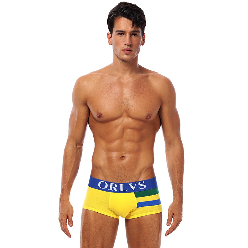 ORLVS Quần Lót Boxer Viền Sọc Thoải Mái Gợi Cảm Cho Nam