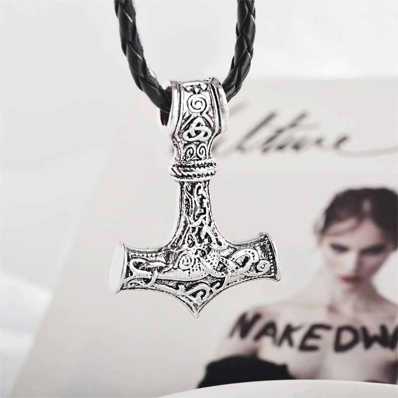 Fashion Retro Style Viking Jewelry Thor's Hammer Necklace Men's Necklace Accessories