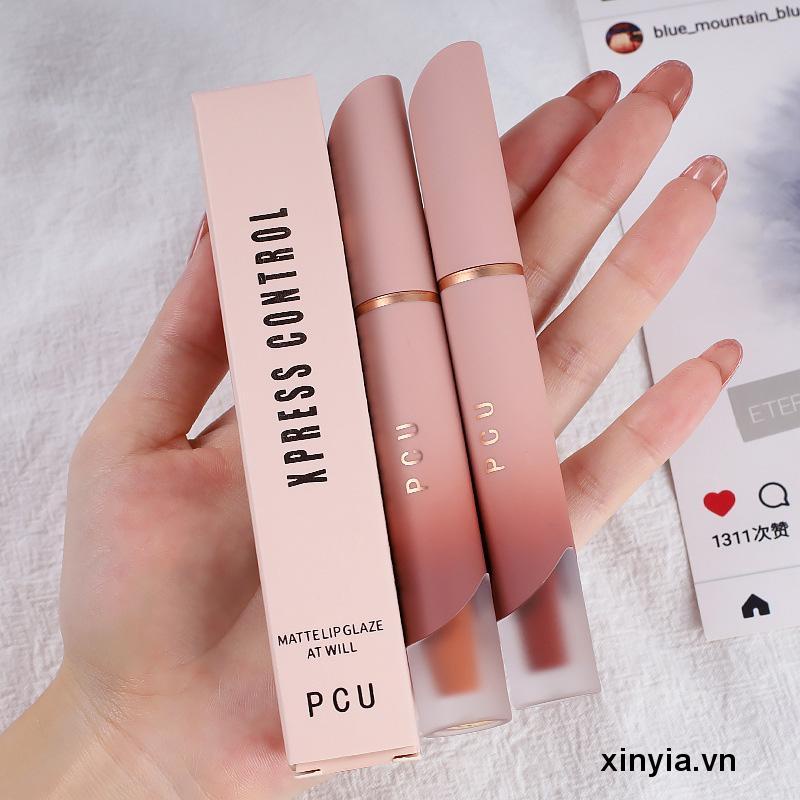 🌺Son Môi Dạng Kem Màu Nhung Lì Không Dính Ly Dưỡng Ẩm Lâu Trôi PCU