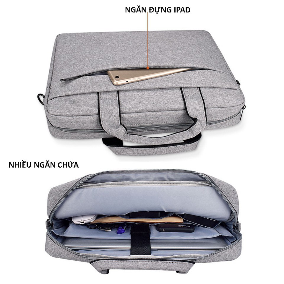 NDA Cặp đựng laptop Laptop, túi chống sốc Macbook nhiều ngăn, chống nước, có tay xách và quai mang 15.6, 14.1,13.3 inch  | BigBuy360 - bigbuy360.vn