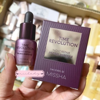 (Mini 5ml) Tinh chất dưỡng da Missha Time Revolution Night Repair Probio Ampoule