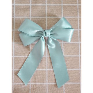 kẹp tóc nơ bướm lụa satin nhiều màu