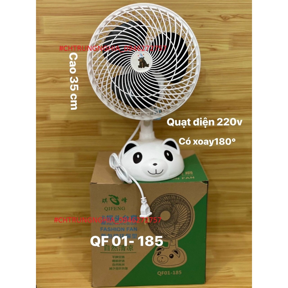 QUẠT ĐIỆN 220V XOAY 180 SIÊU MÁT 20W CAO 35CM | HÌNH THÚ DỄ THƯƠNG