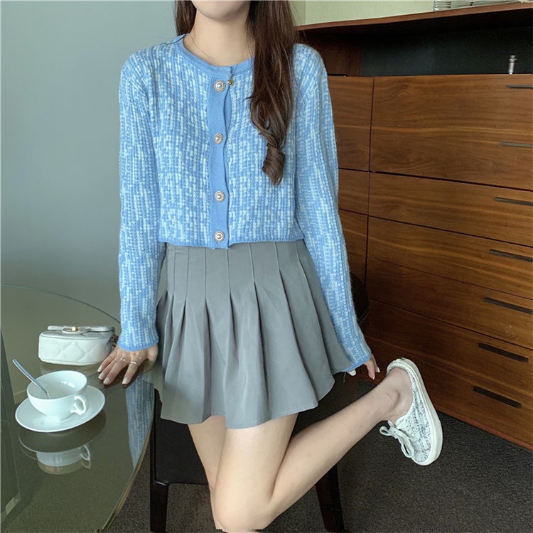 Áo khoác dệt kim Perty dáng rộng phong cách Hàn Quốc thời trang mùa thu