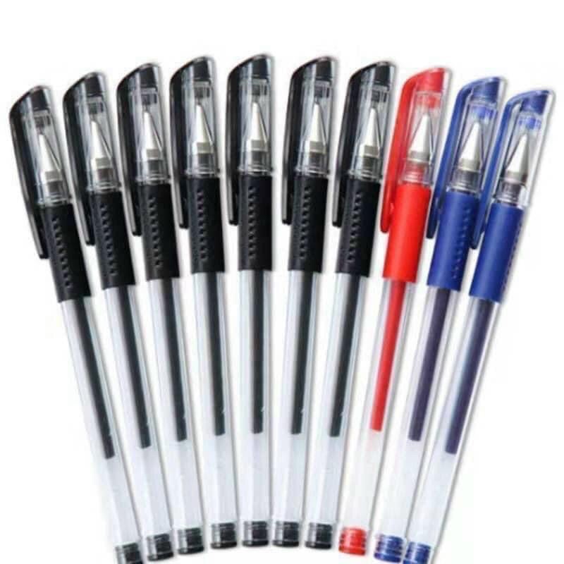 50 Bút bi nước màu xanh, đen, đỏ đều mực nét đẹp