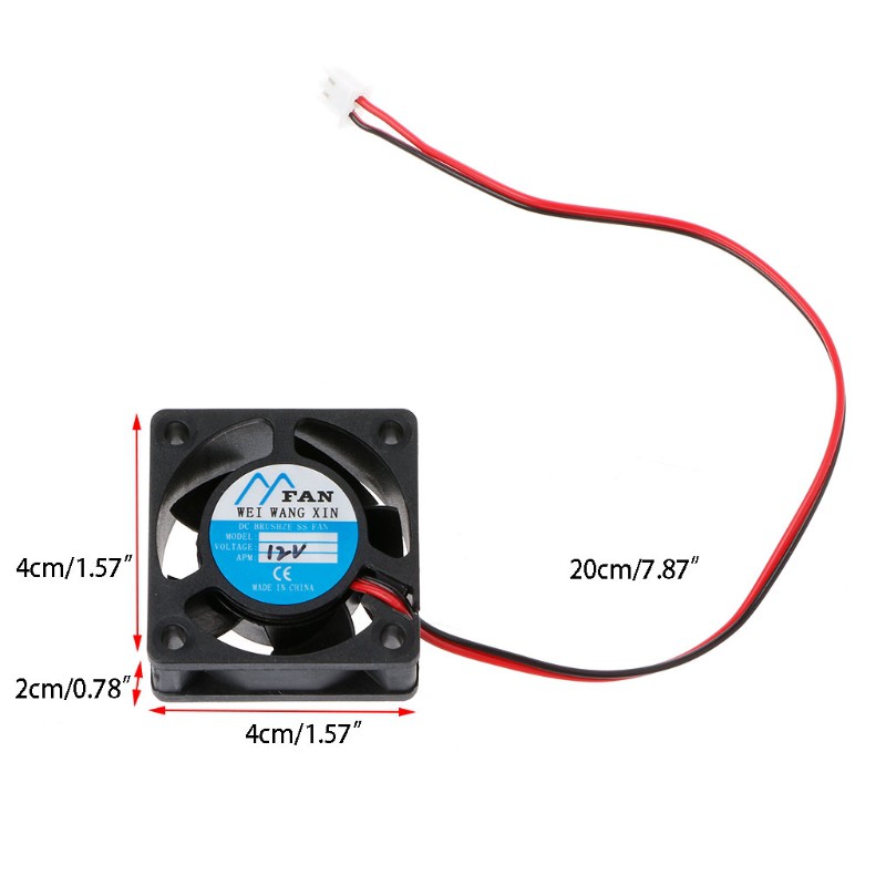 Quạt tản nhiệt 5 cánh DC 12V 4020