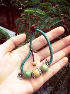 Vòng tay gốm hoa may mắn (còn màu xanh lá)
