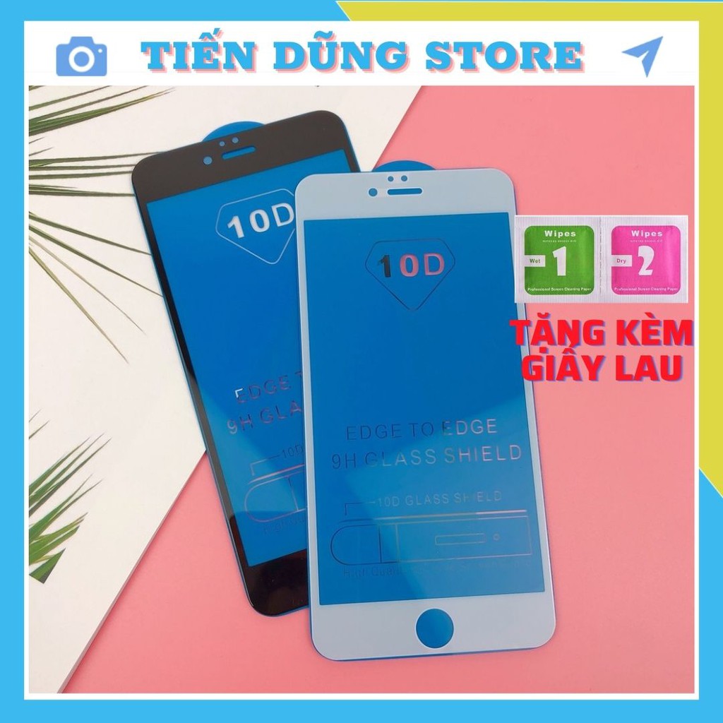 Kính Cường Lực 10D Full Màn Cho Iphone - 6/6S Plus/7/7plus/8/8plus/X/Xs/XsMax/11/11Pro/11Promax/12/12pro/12 6.1/12ProMax