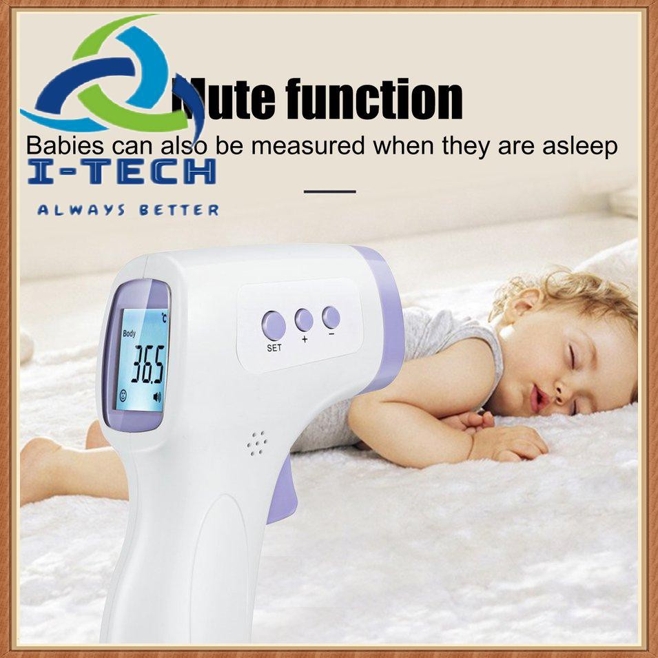 Nhiệt kế đo trán hồng ngoại không tiếp xúc ABS cho người lớn và trẻ em với màn hình LCD kỹ thuật số