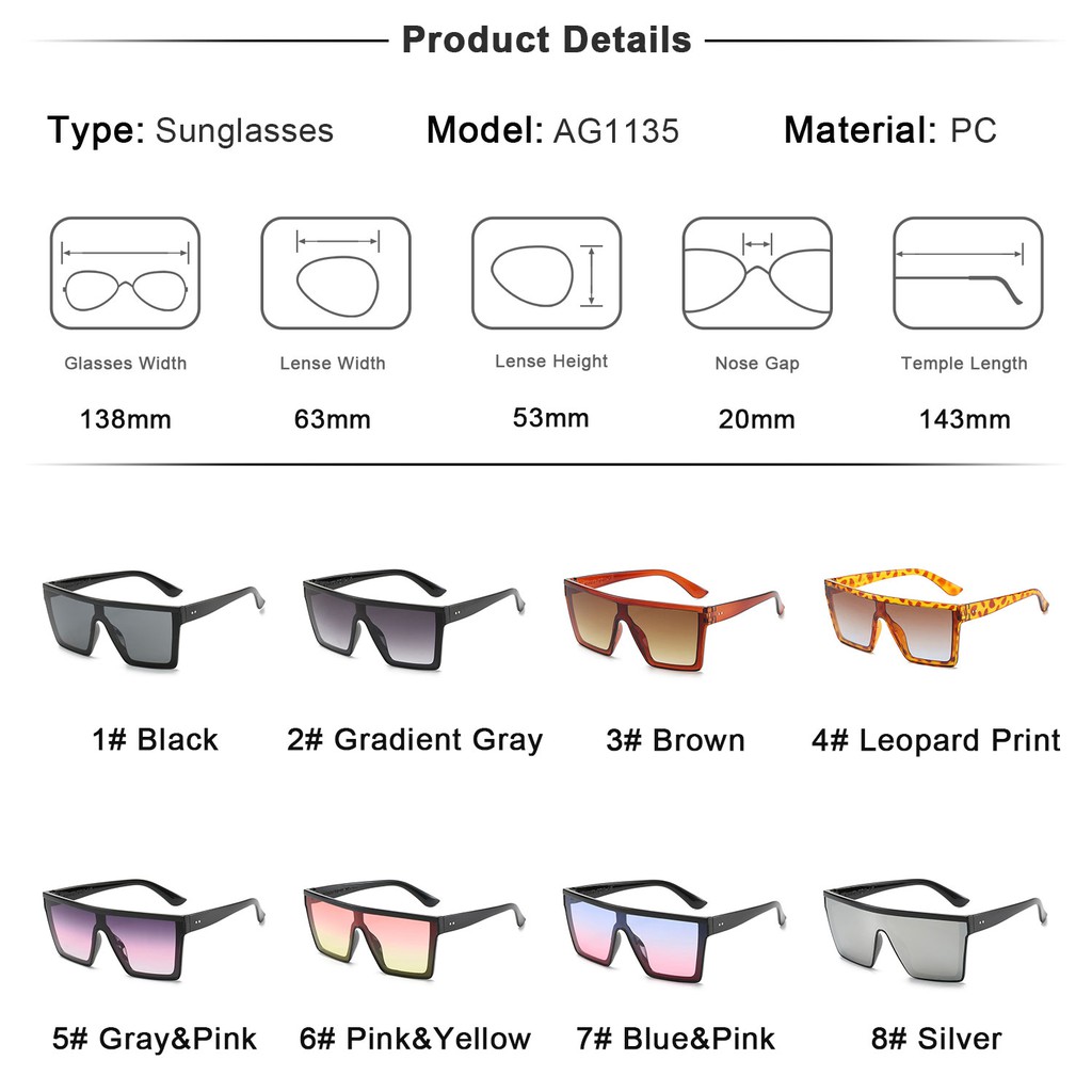 Kính mát mắt mèo LUSEEN AG1135 thời trang cho nữ