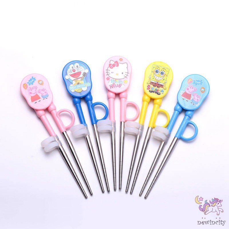 Đôi đũa tập ăn bằng thép không gỉ dễ thương dành cho các bé