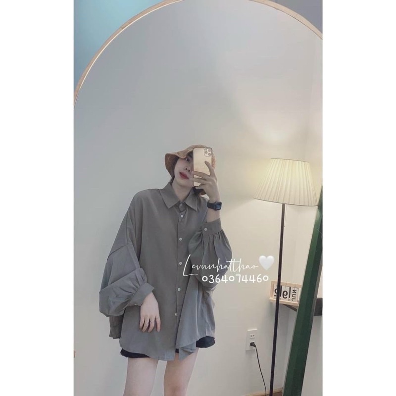 60-85KG A M BIGSIZE Áo sơ mi tay phồng chất lụa trượt MS120 cao cấp cho bé chubby