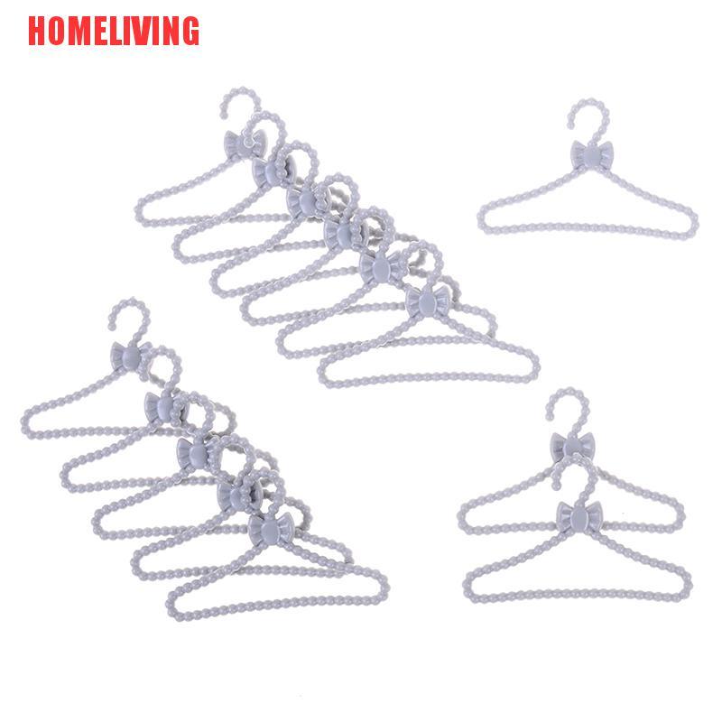 [HOMELIVING] Set 20 Móc Treo Quần Áo Búp Bê Màu Xám Hình Nơ