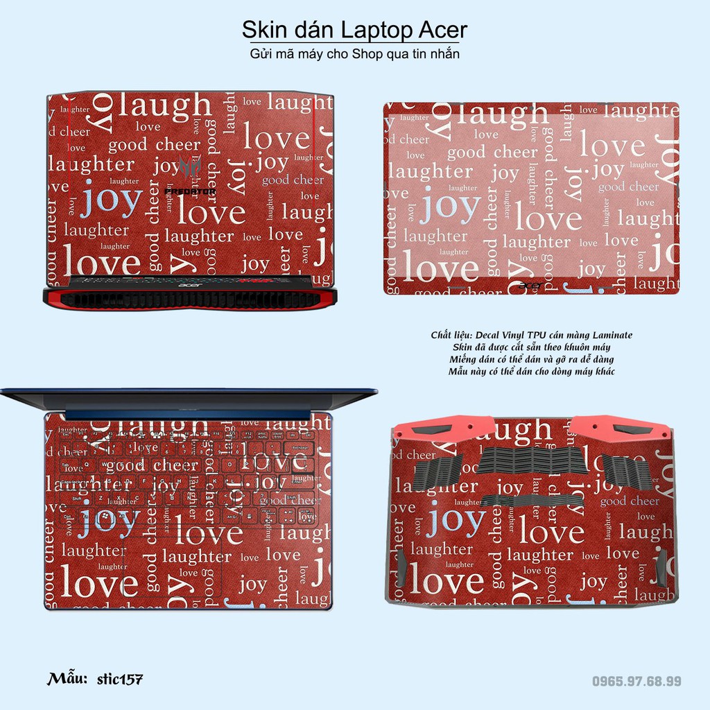 Skin dán Laptop Acer in hình Hoa văn sticker _nhiều mẫu 26 (inbox mã máy cho Shop)