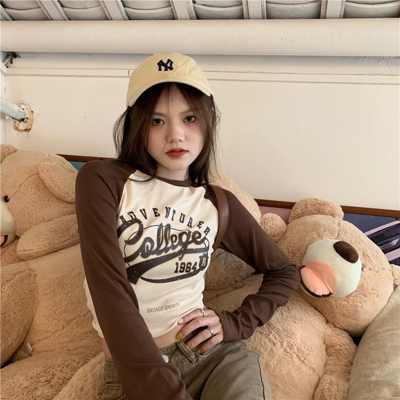 Áo Thun Nữ Dài Tay Cổ Tròn Thời Trang Hàn