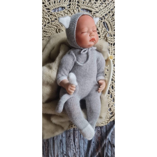 Bộ mèo len sơ sinh