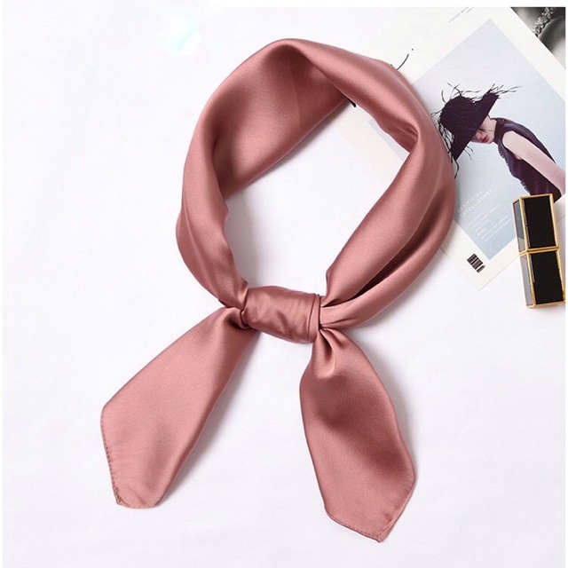 Khăn lụa vuông trơn 70x70cm - Khăn lụa quấn yếm bandana làm áo yếm