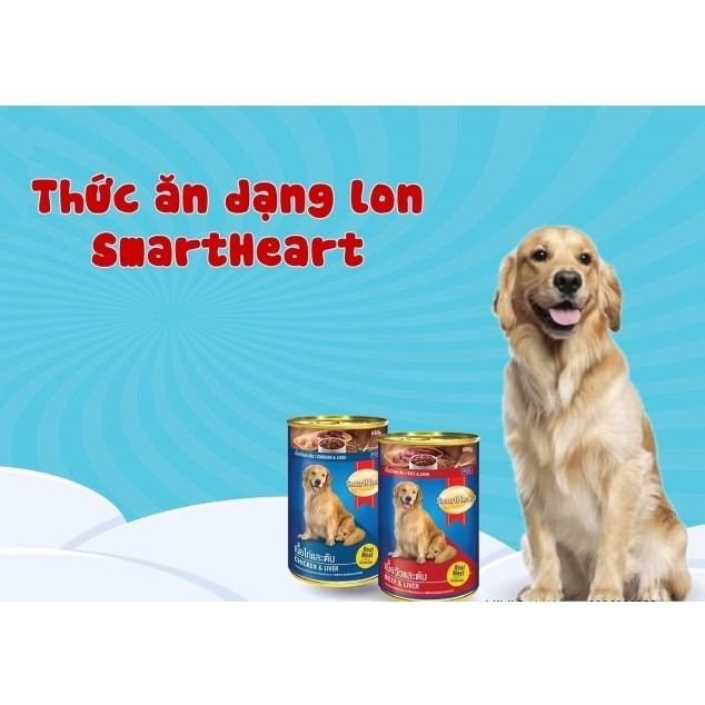 Pate SmartHeart Adult | Smart Heart Adult Chó Trưởng Thành Chó Lớn, lon 400g