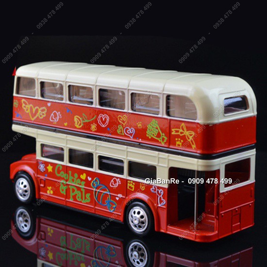 Mô Hình Kim Loại Xe Bus 2 Tầng English Cookies - Tỉ Lệ 1:50 - 7655