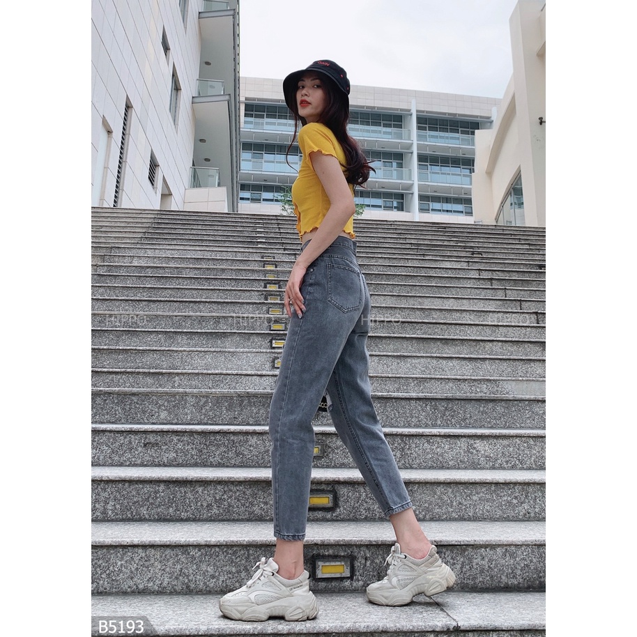 Quần jean baggy LOREN rách xám B5193