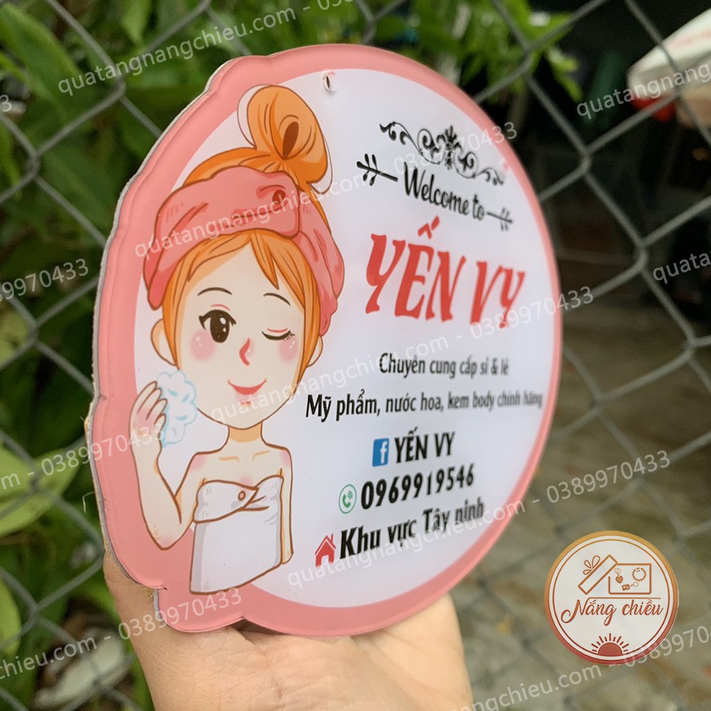 Bảng hiệu sỉ , lẻ mỹ phẩm in theo yêu cầu, chất liệu mica , sáng bóng và an toàn cho người sử dụng