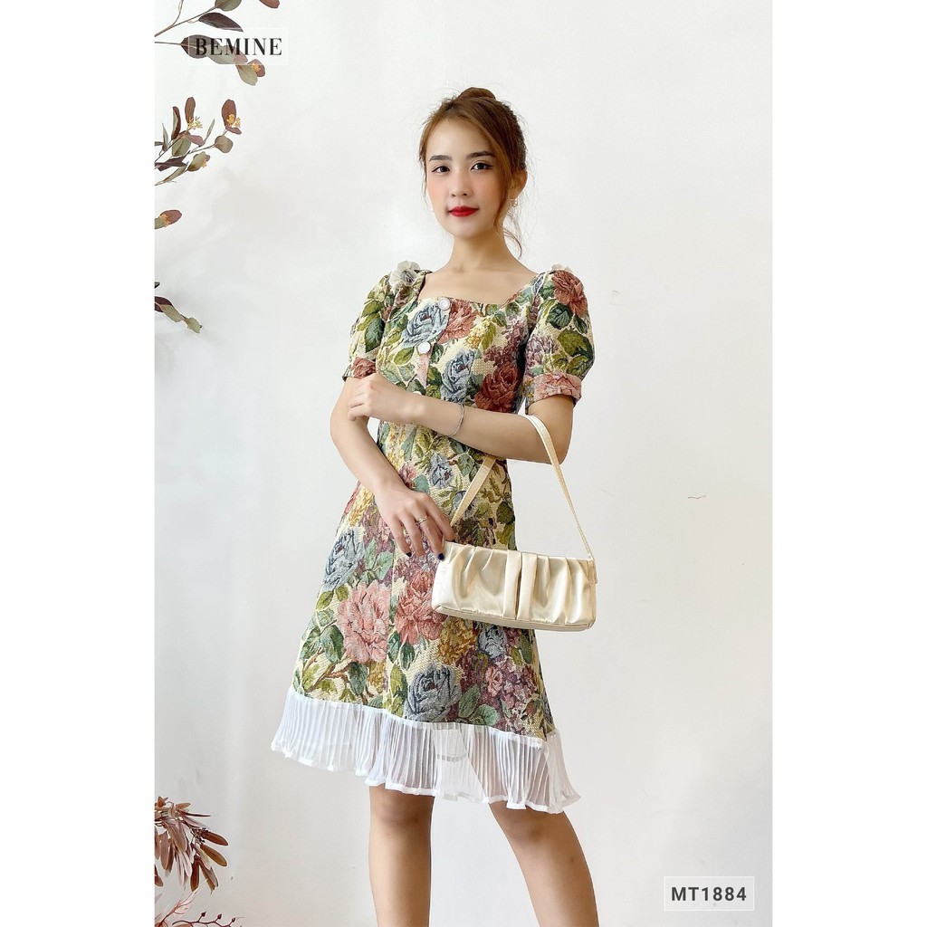 Đầm bông phối đuôi cá dập ly BEMINE MT1884XANH | BigBuy360 - bigbuy360.vn