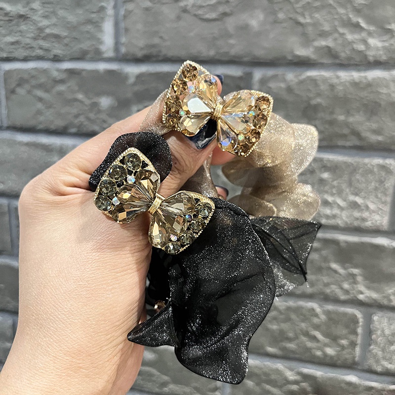 Dây Buộc Tóc Cao Su Co Giãn Đính Đá Pha Lê Sang Trọng Thời Trang 2022