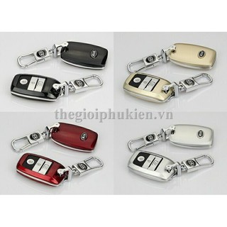 Ốp nhựa, bọc bảo vệ chìa khóa xe Kia K3, Morning, Cerato kèm móc đeo INOX