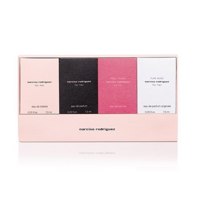 Set Bộ Nước Hoa Narciso Rodriguez For Her mini 4 chai/ 7,5ml chai