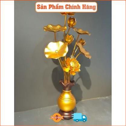 Hoa Sen đồng thờ. Và lọ hoa sen. Chất liệu ĐỒNG ĐÀI LOAN, Nhập khẩu từ Đài Loan, Đồ thờ cúng bằng đồng