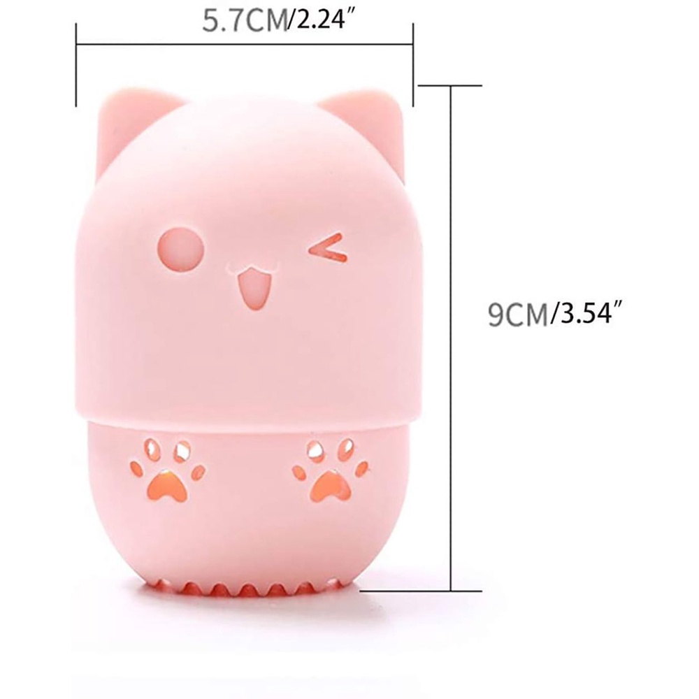 [Hàng mới về] Hộp đựng mút trang điểm hình trứng bằng silicon mềm