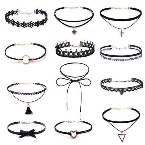 BỘ VÒNG CỔ CHOKER TATTOO 12 MÓN
