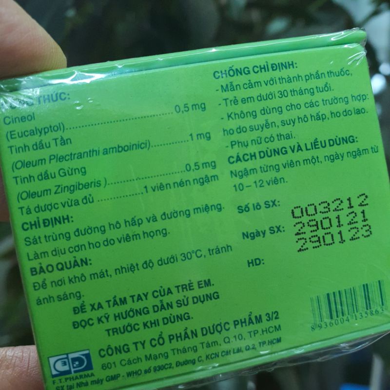 (❣️❣️❣️-5% LN cho quỹ Vacxin) Viên ngậm gừng Tragutan giúp giảm đau họng, thông cổ (hộp 24v) -  Đông Anh Pharmart