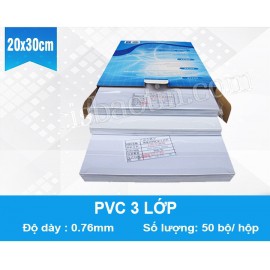 PHÔI THẺ NHỰA_PVC 3 LỚP A4 ( HỘP 50 BỘ)