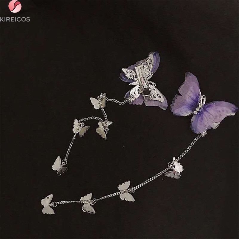 Kẹp Tóc Tiên Nữ Hình Bướm Tua Rua Siêu Xinh