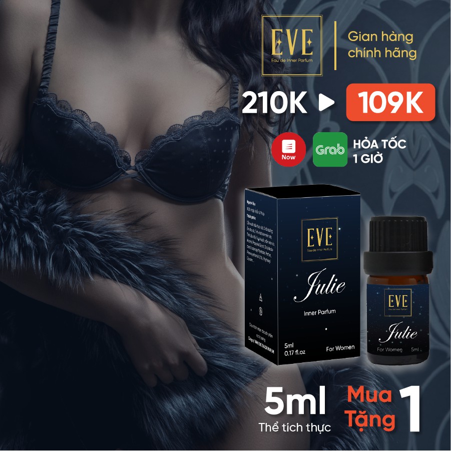 Nước Hoa Cô Bé Bím JULIE 5ml Lưu Hương Thơm Lâu - Nước Hoa Vùng Kín Nữ Chính Hãng EVE Eau de Parfum