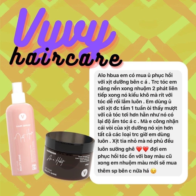 Ủ phục hồi tóc hư tổn VyvyHairCare