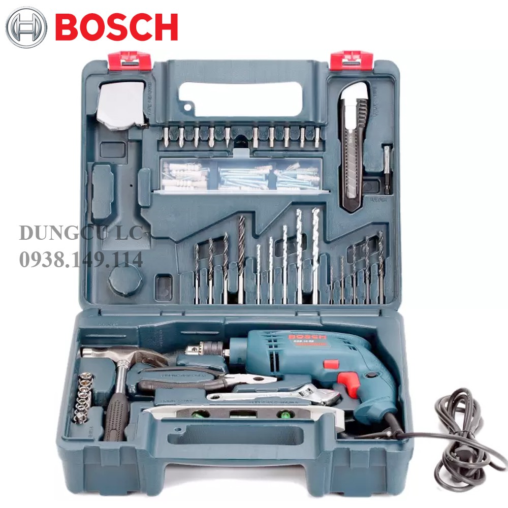 Bộ máy khoan động lực Bosch GSB 550 RE (bộ Set 100 món)