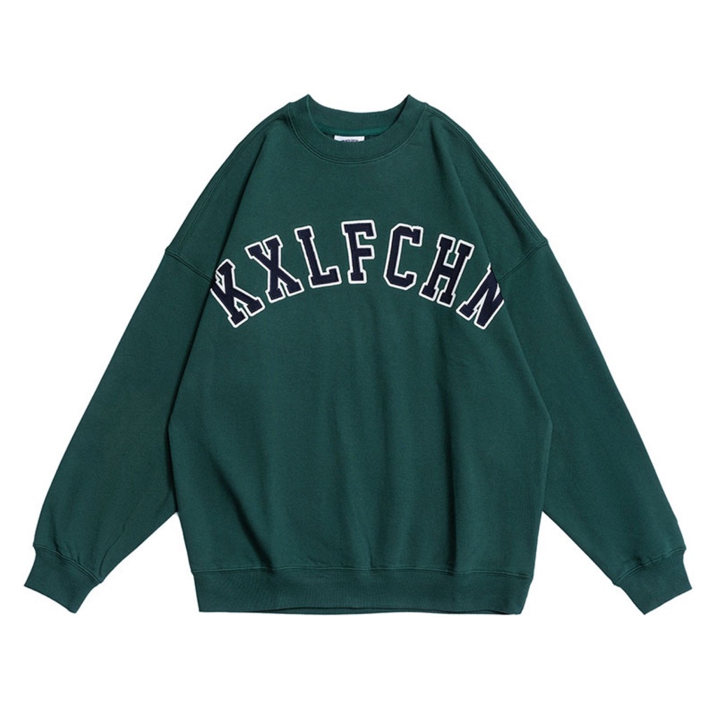 Áo Nỉ Cổ Tròn Dài Tay RAP Xanh Lá, Màu Đặc Biệt Phong Cách Trẻ Trung Năng Động Cặp Đôi