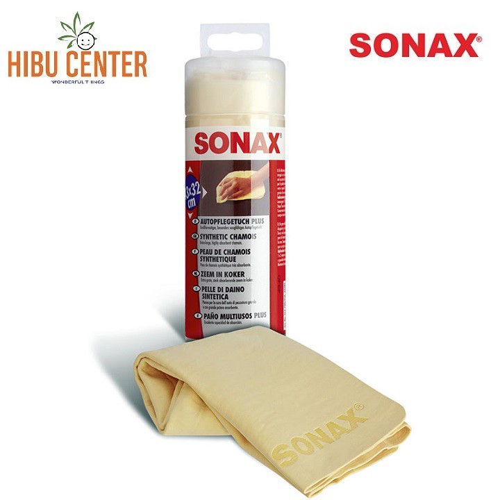 [ ĐA NĂNG ] Khăn Lau Khô Da Tổng Hợp SONAX Synthetic Chamois 417700