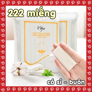 Bông tẩy trang 222 miếng cotton pads, bông tẩy trang cotton pads 3 lớp - CTP
