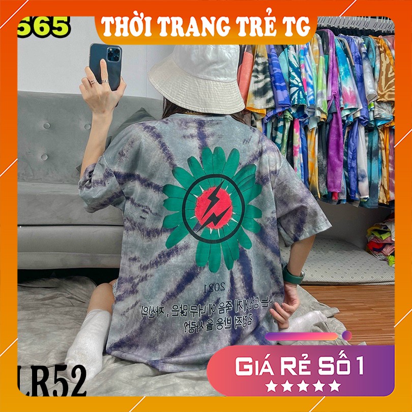 Áo thun loang màu 𝑭𝒓𝒆𝒆𝒔𝒉𝒊𝒑 Áo phông unisex LR52 vải cotton xượt poli co giãn thấm hút tốt, không xù lông