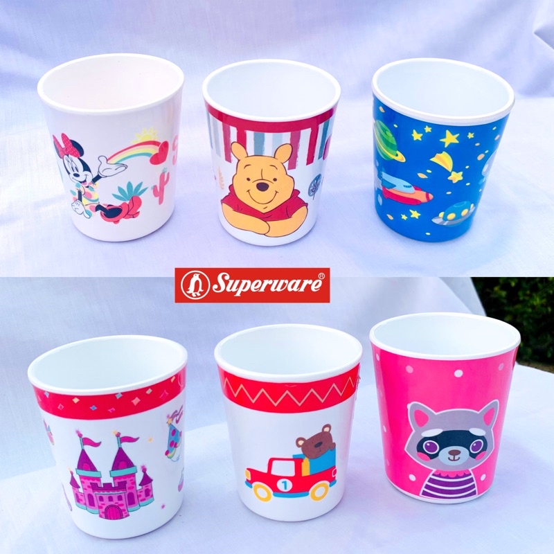 Kính nước hoạt hình Melamine Superware