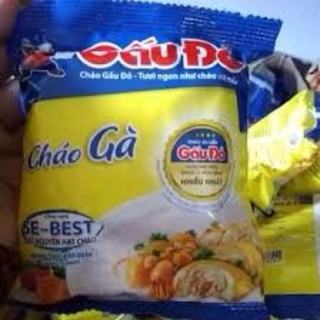 Combo 10 Gói Cháo Gấu Đỏ (Vị Gà/Thịt Bằm)