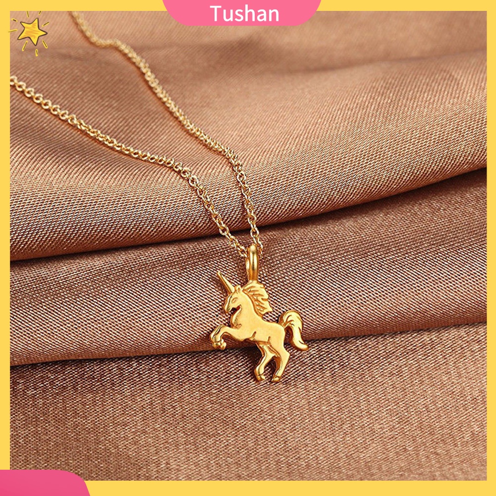 Dây chuyền nữ mặt hình ngựa một sừng dễ thương