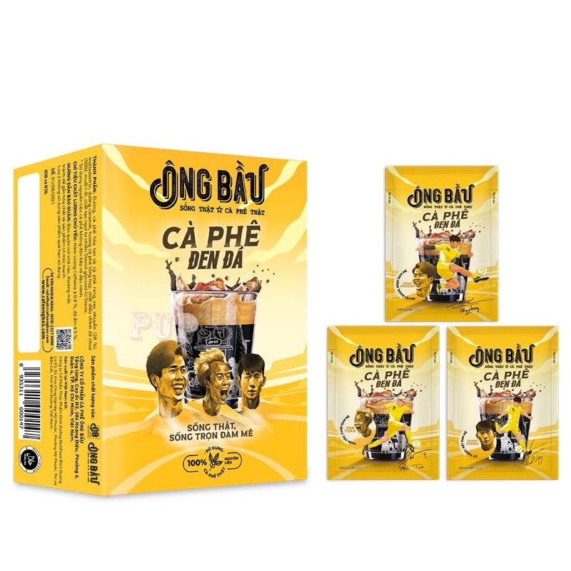 Cà Phê Đen Đá Ông Bầu Hộp 140g/10 gói *10g