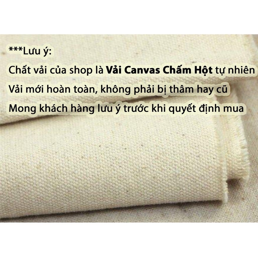 Túi tote đeo chéo vải canvas size lớn dành cho nam nữ đi học phong cách Hàn Quốc cá tính thời trang